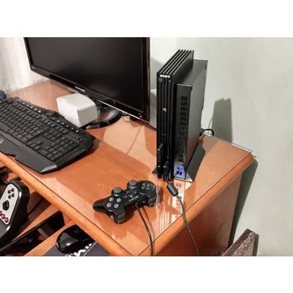 Sony PlayStation 2 Fat Vertical Stand Original PS2 Console Display Case Desk - Picture 2 of 3